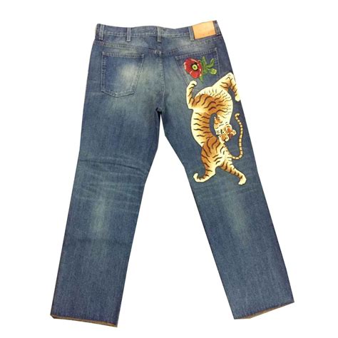 pantaloncini gucci tigre|gucci jeans sale.